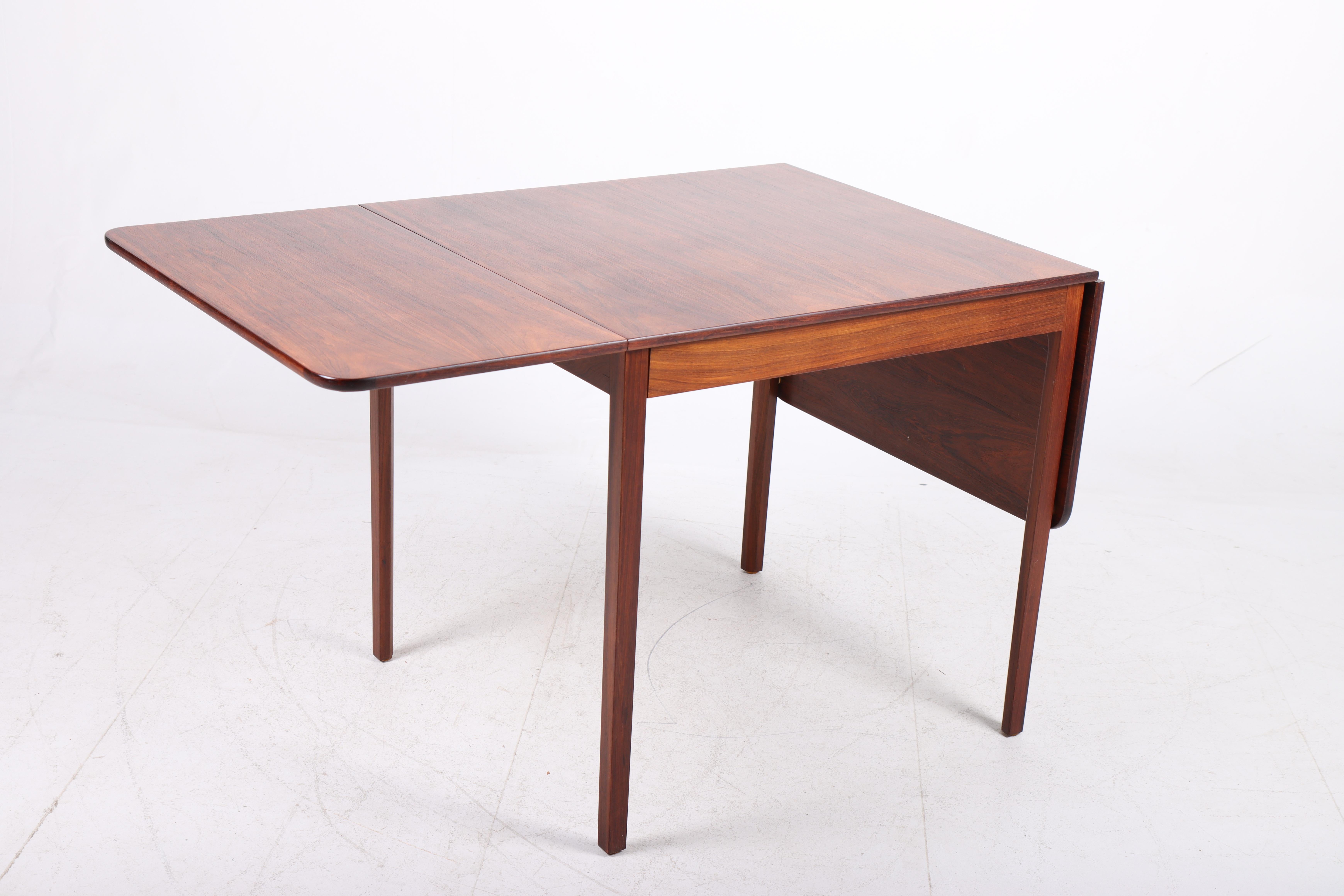 Drop Leaf Dining Table in Rosewood by Ole Wanscher, 1960s 1