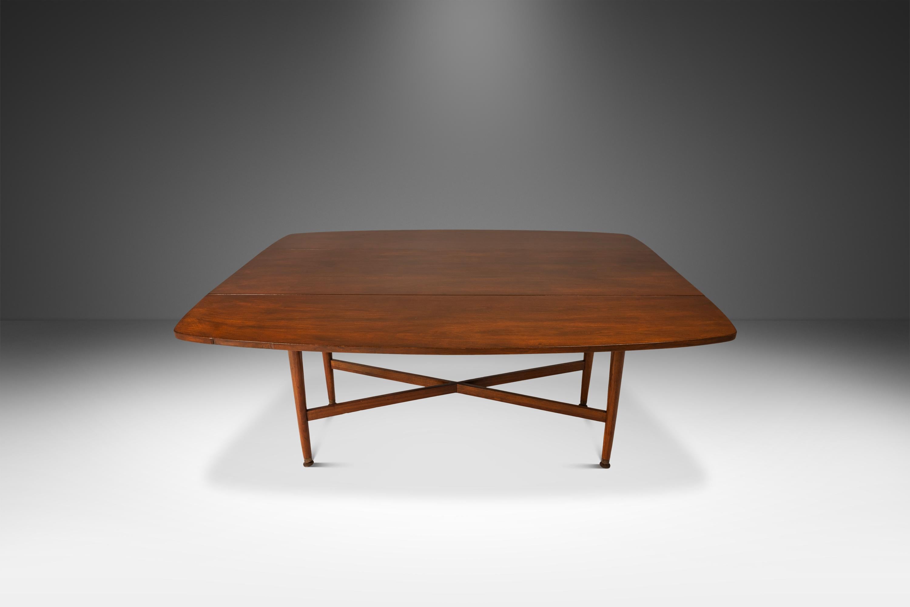 Walnut Drop-Leaf Dining Table, Kipp Stewart, Declaration Line, Drexel, USA, c. 1960's For Sale
