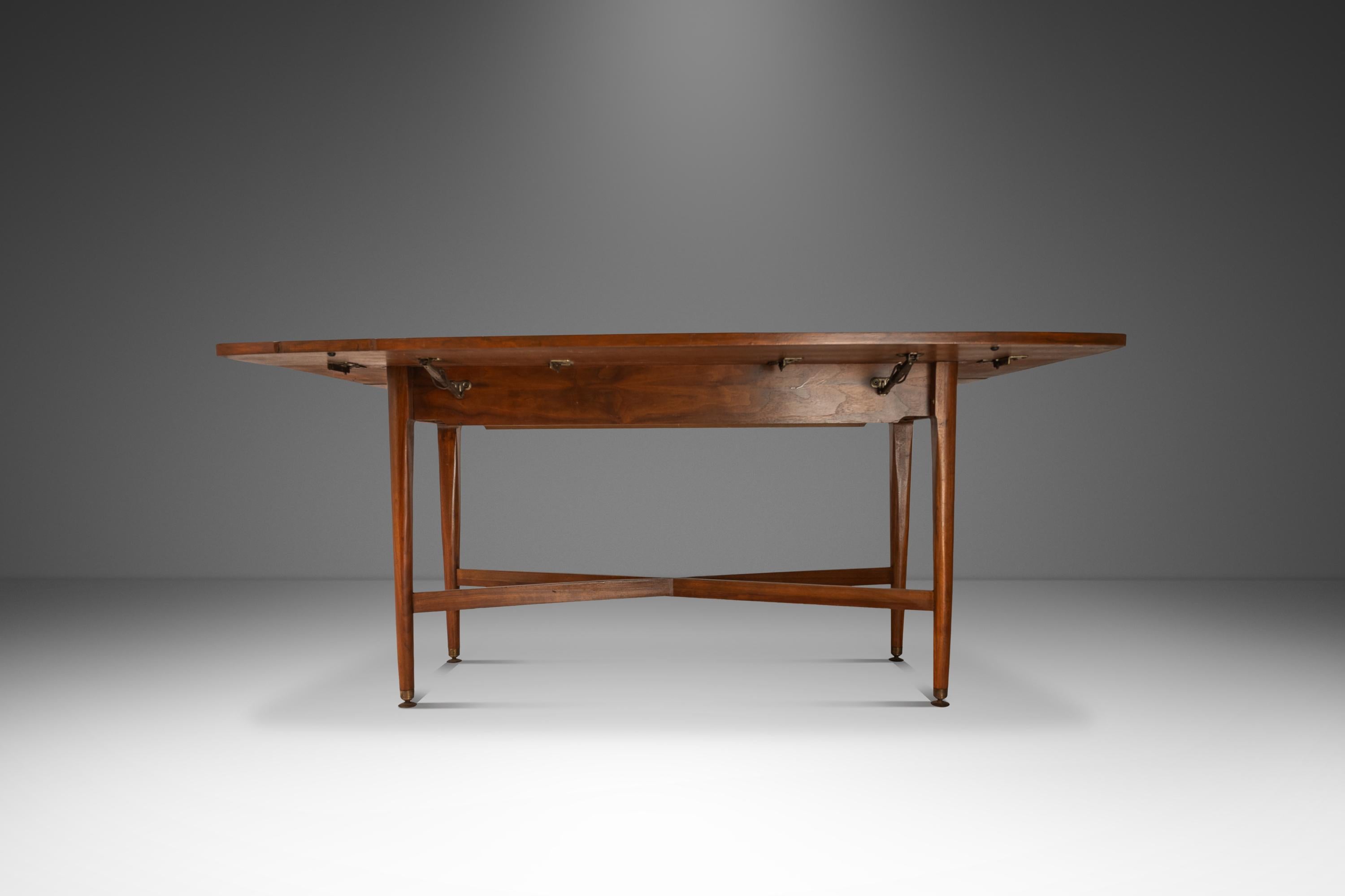 Drop-Leaf Dining Table, Kipp Stewart, Declaration Line, Drexel, USA, c. 1960's For Sale 1