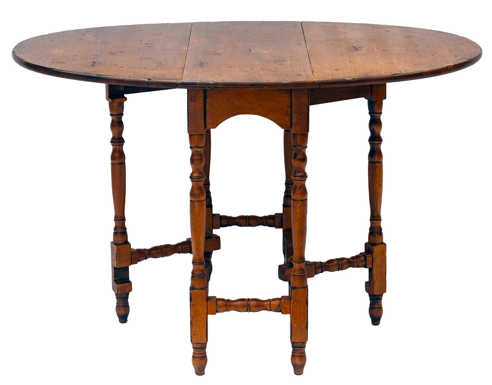 Country Drop Leaf Oval Gate Leg Table