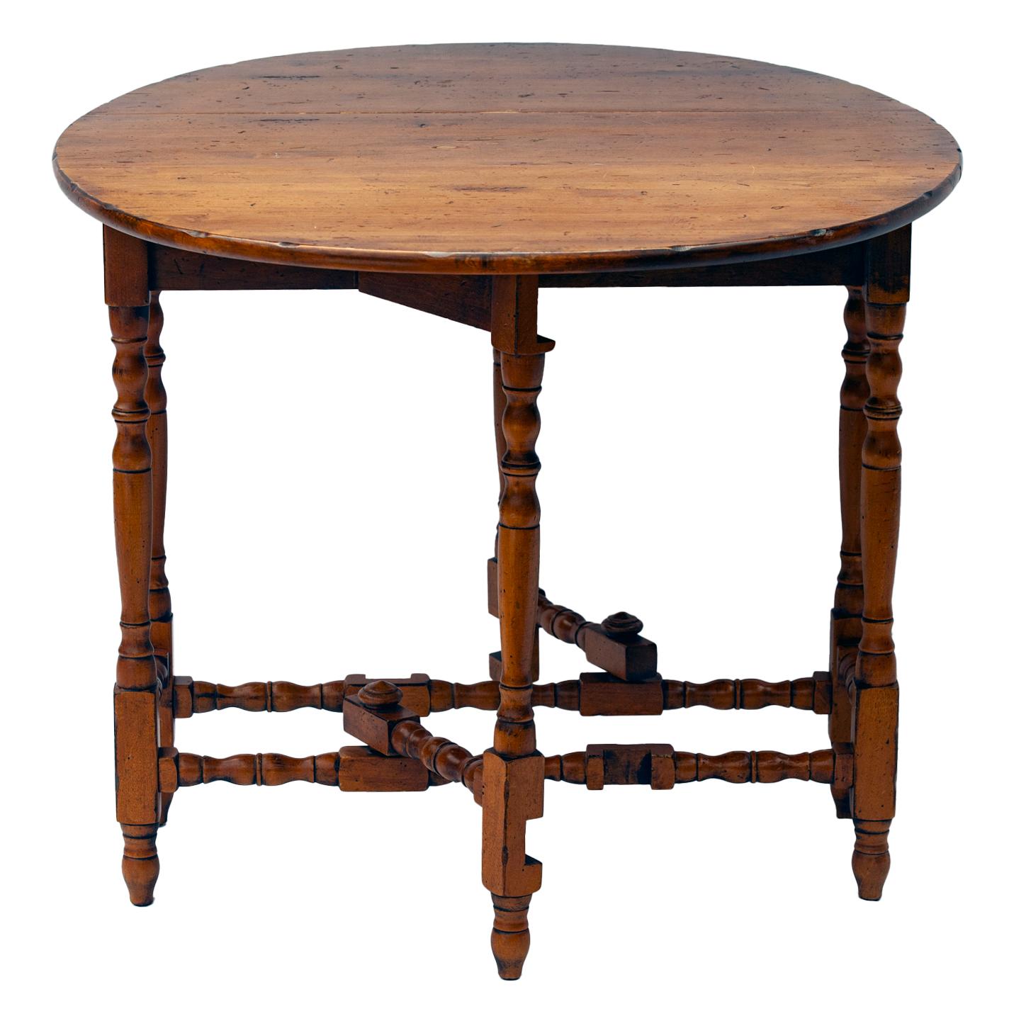 Hand-Crafted Drop Leaf Oval Gate Leg Table