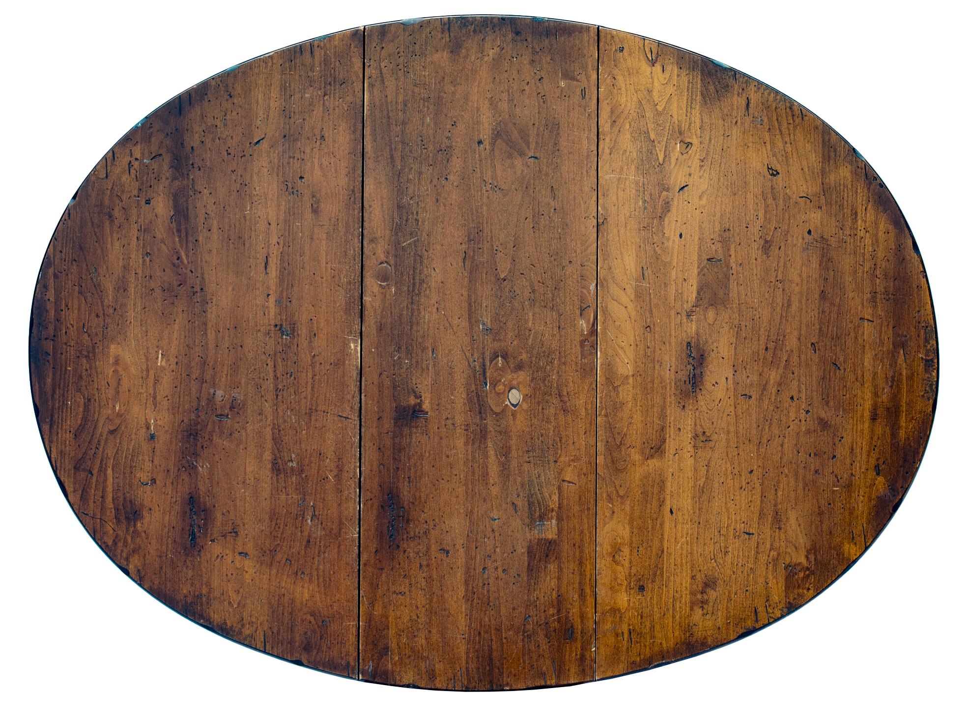 Drop Leaf Oval Gate Leg Table In Good Condition In Malibu, CA