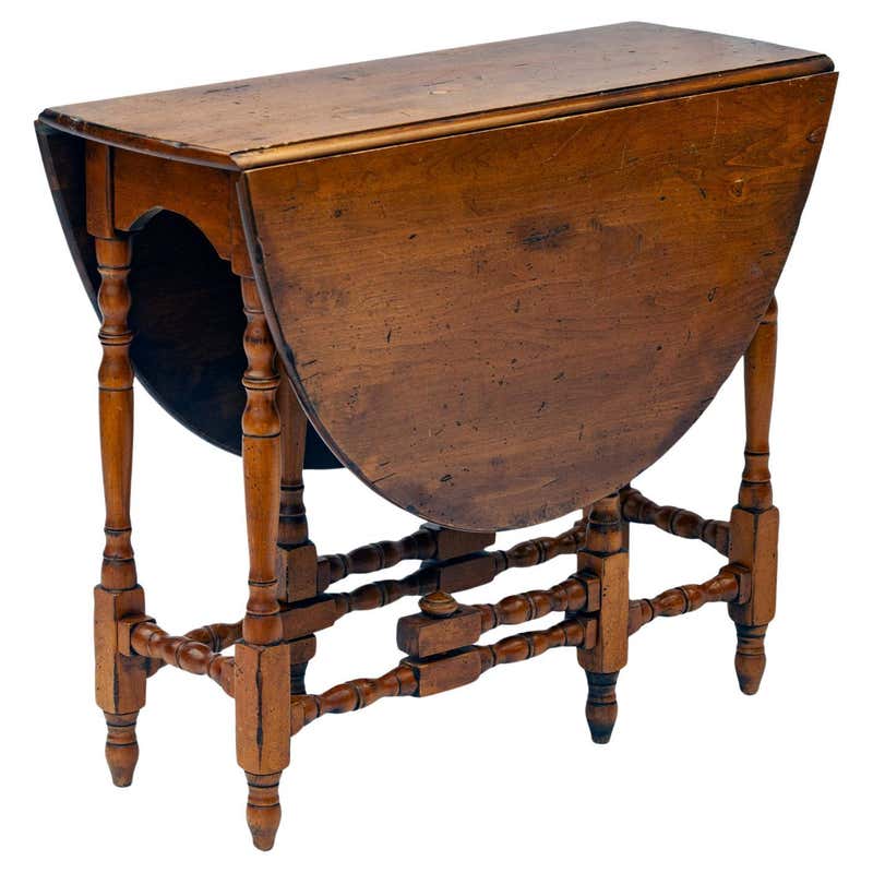 Antique Drop Leaf Double Gate Leg Table For Sale at 1stDibs | vintage ...