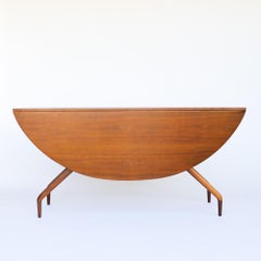 Drop Leaf Spider Leg Table by Edward Frank for Glenn of California