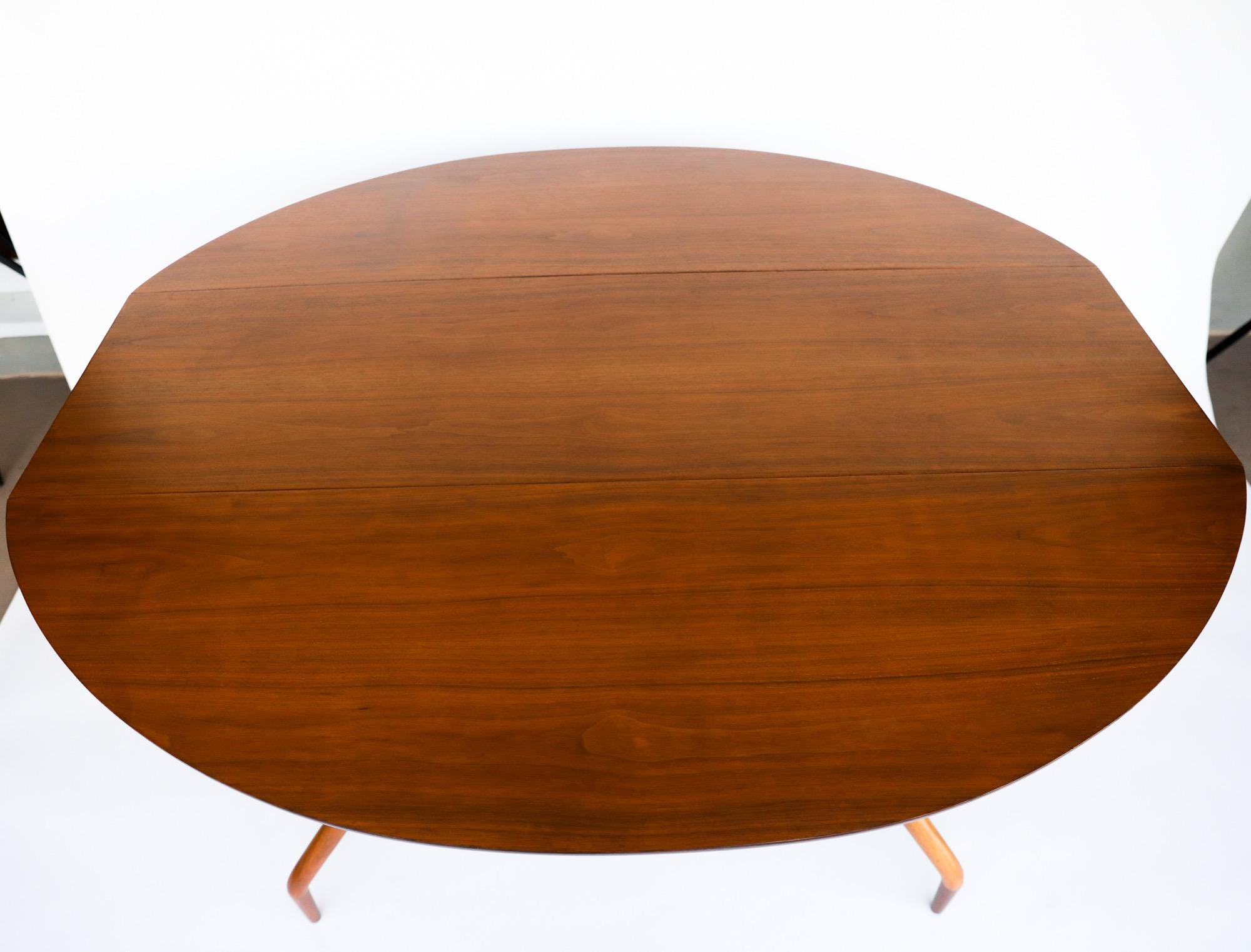 Drop Leaf Spider Leg Table by Edward Frank for Glenn of California In Excellent Condition In San Diego, CA