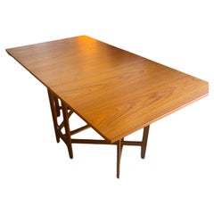 Drop-Leaf Table by Bendt Winge for Kleppes Møbelfabrik Danish Modern Teak