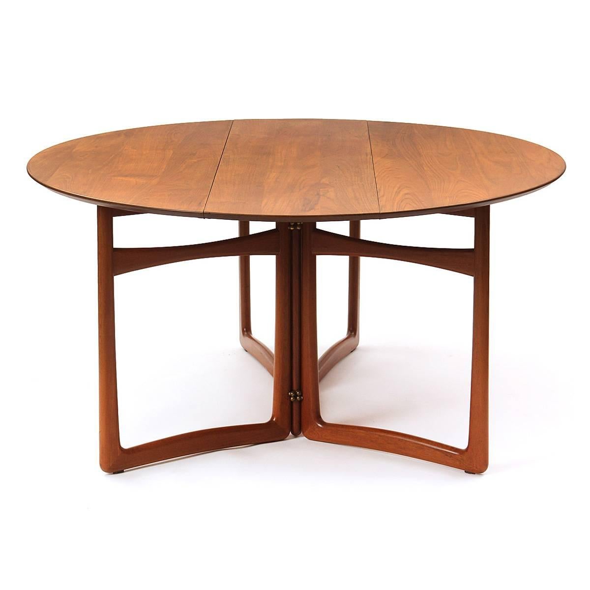 Danish Drop-Leaf Table by Peter Hvidt and Orla Mølgaard-Nielsen For Sale