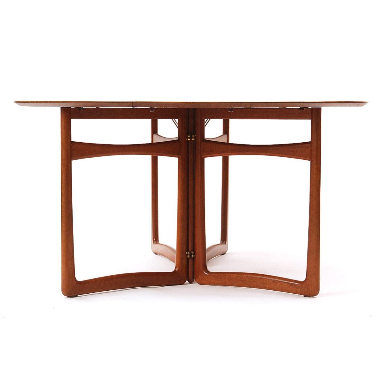Danish Drop Leaf Table by Peter Hvidt & Orla Mölgaard-Nielsen for France & Son For Sale