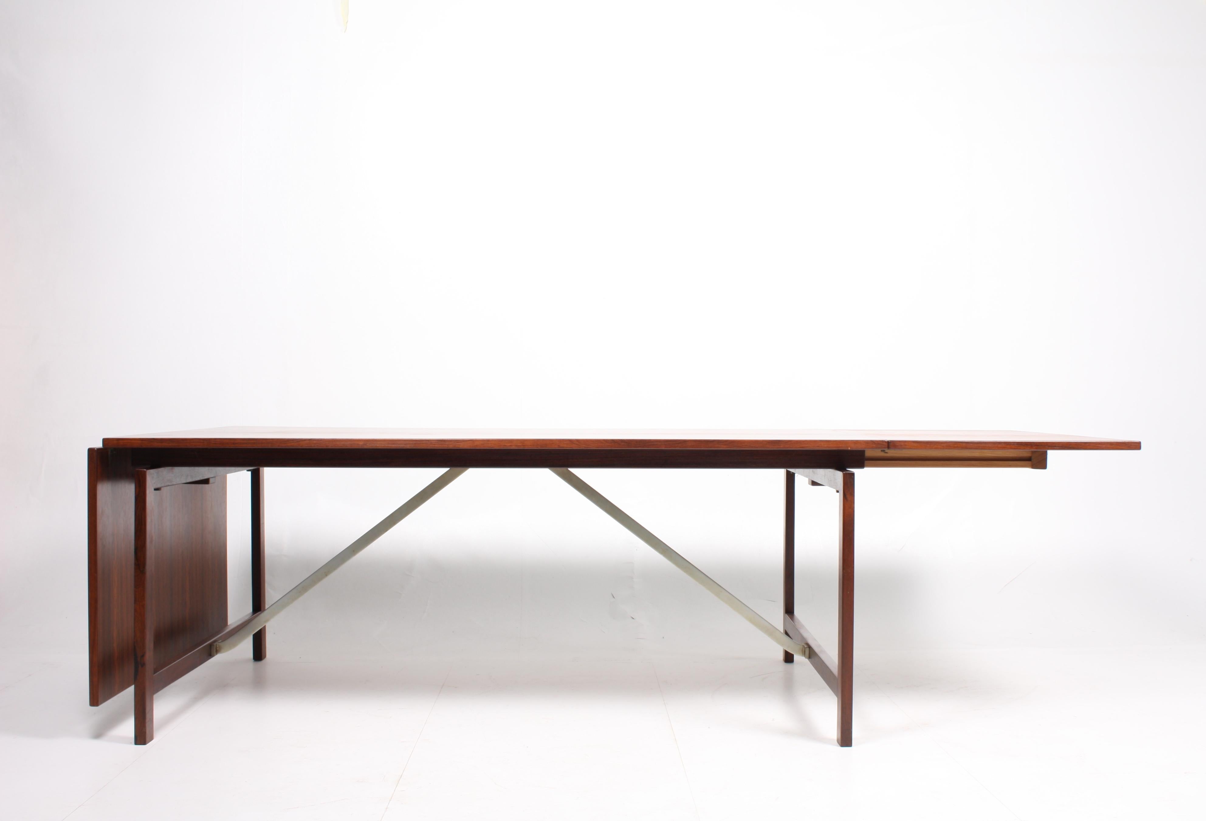 Scandinavian Modern Drop-Leaf Table in Rosewood