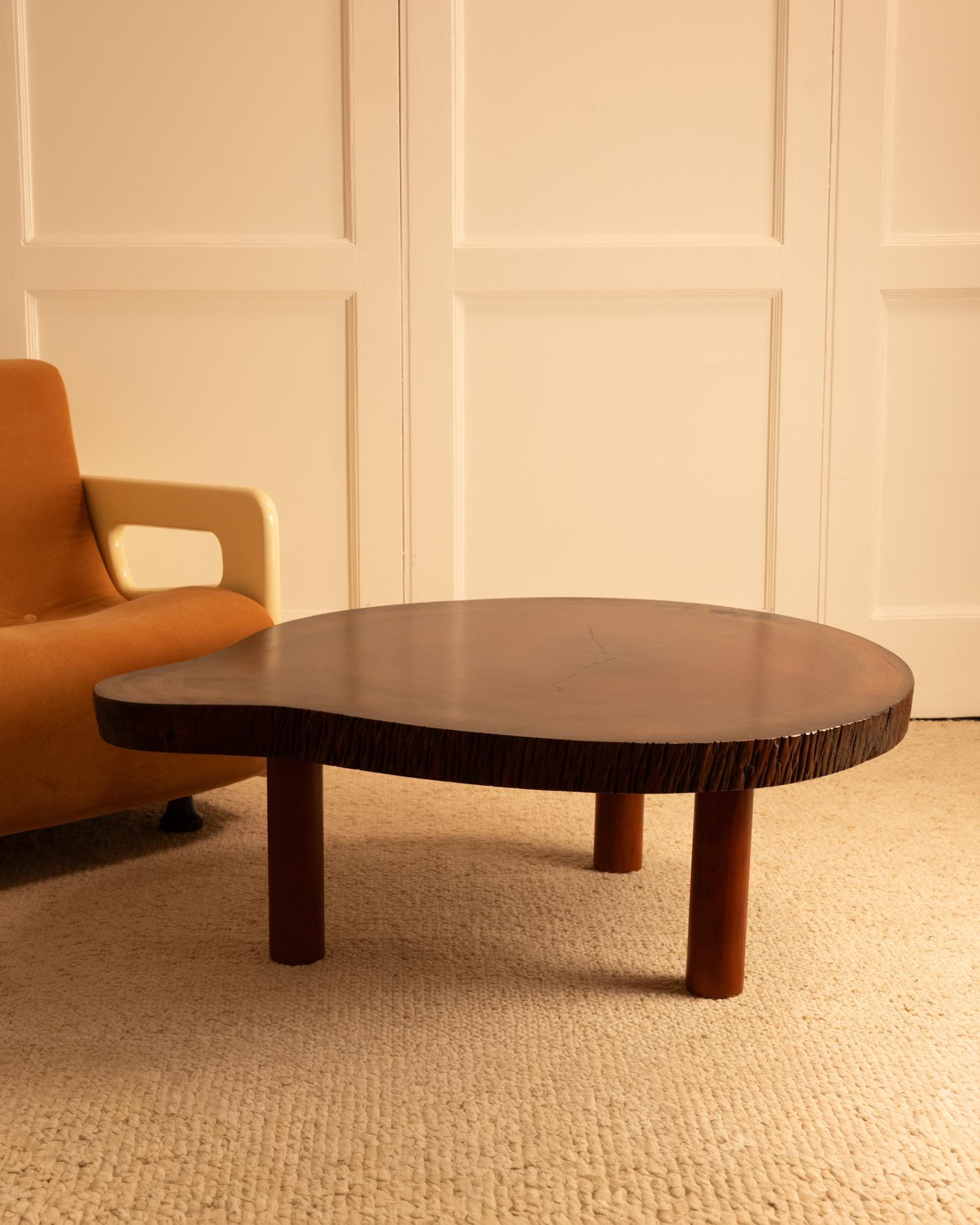 Brutalist Drop-leaf table - Spain 1970s For Sale