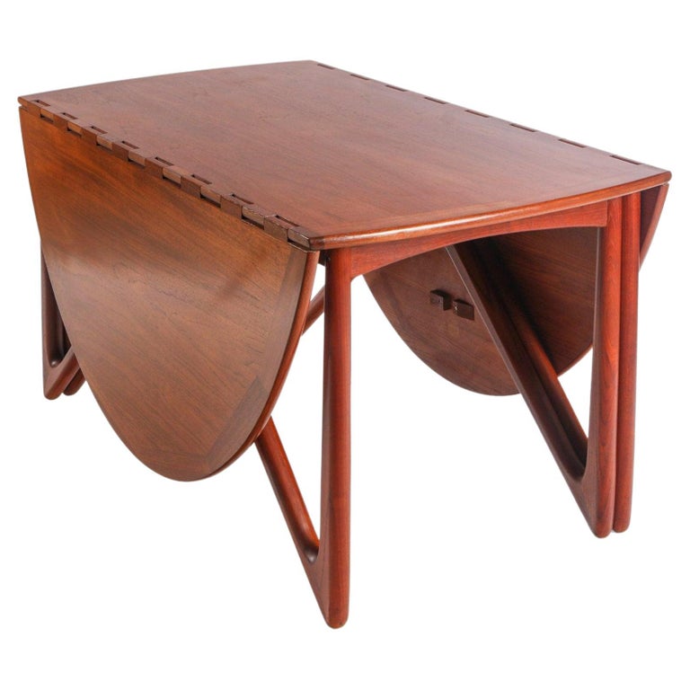 DropLeaf Teak Dining Table by Kurt Østervig for Jason Møbler, Denmark, c.1960's For Sale at 1stDibs