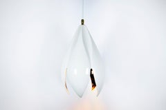 Drop Light, Gloss White / Copper Lustre, Pendant Light