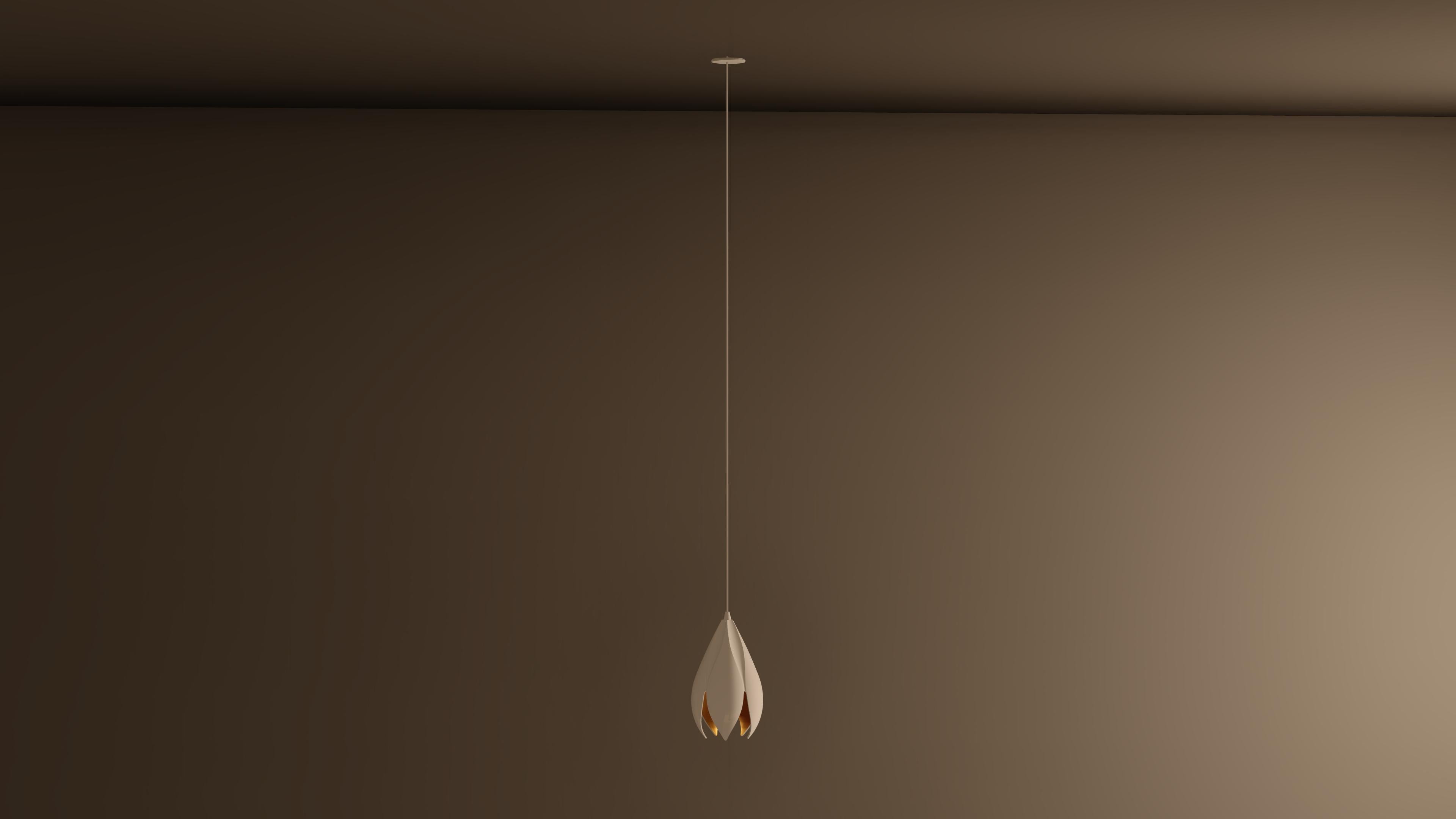 Lampe à suspension blanc éclatant / cuivre lustré - lampe PENDANT en vente 2