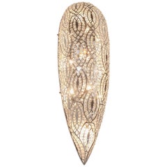 Drop Medium Wall Lamp, Chrome Finish, Arabesque Style, Italy