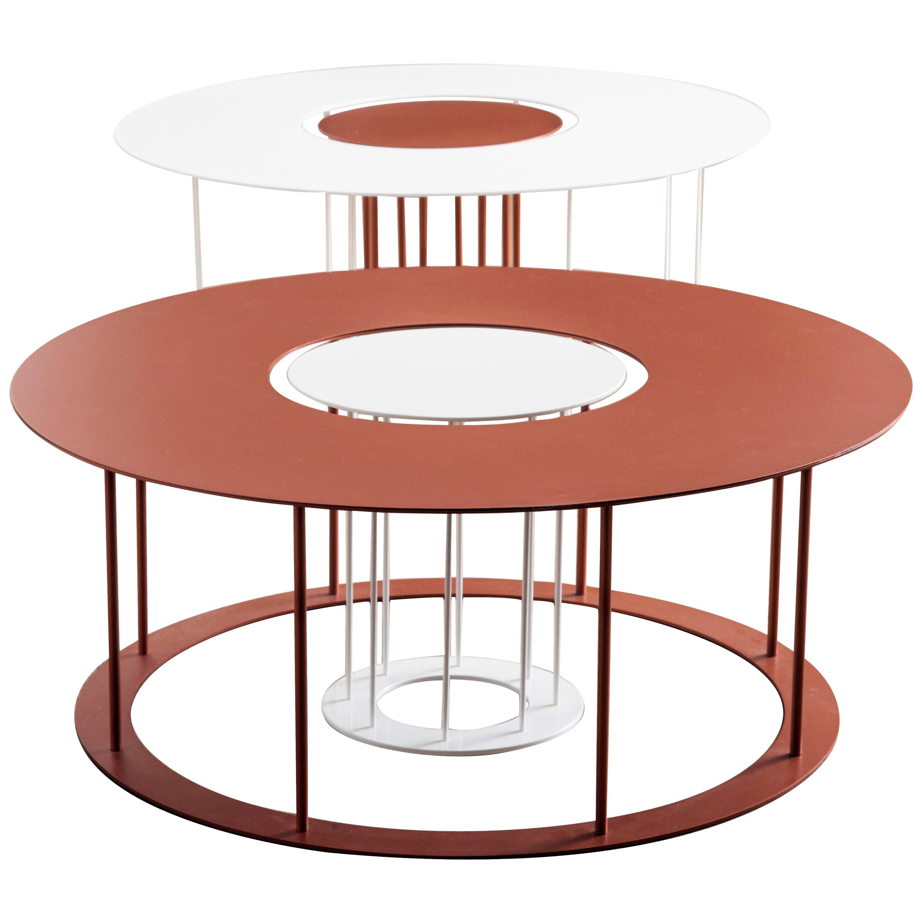 Drop Metal Coffee Table Two in One, Made in Italy