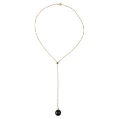 Drop Necklace Black Enamel Diamond Star Gold Plated Silver J Dauphin