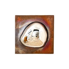 Drop of Silver on Copper I Mirror by Homa