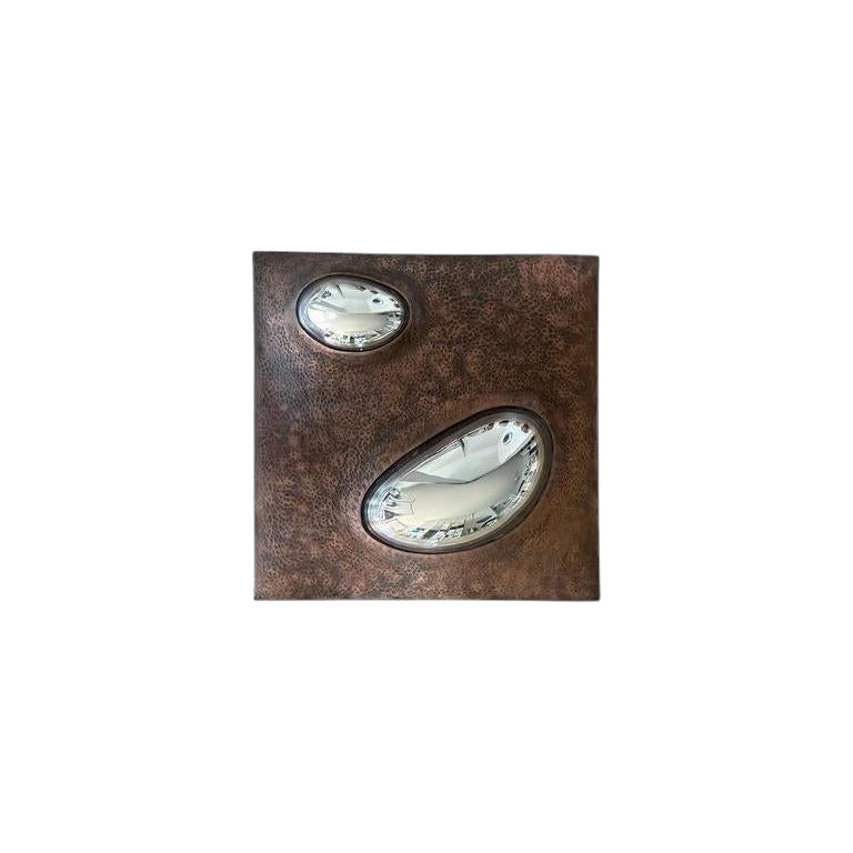 Drop of Silver on Copper VII Mirror by Homa For Sale