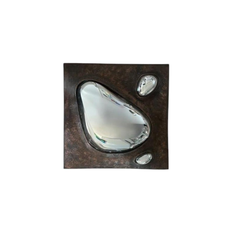 Drop of Silver on Copper VIII Mirror by Homa For Sale
