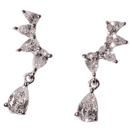 Drop Pear Shape Diamond Earring
