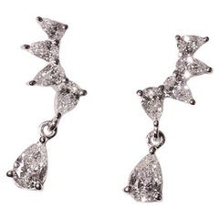 Drop Pear Shape Diamond Earring