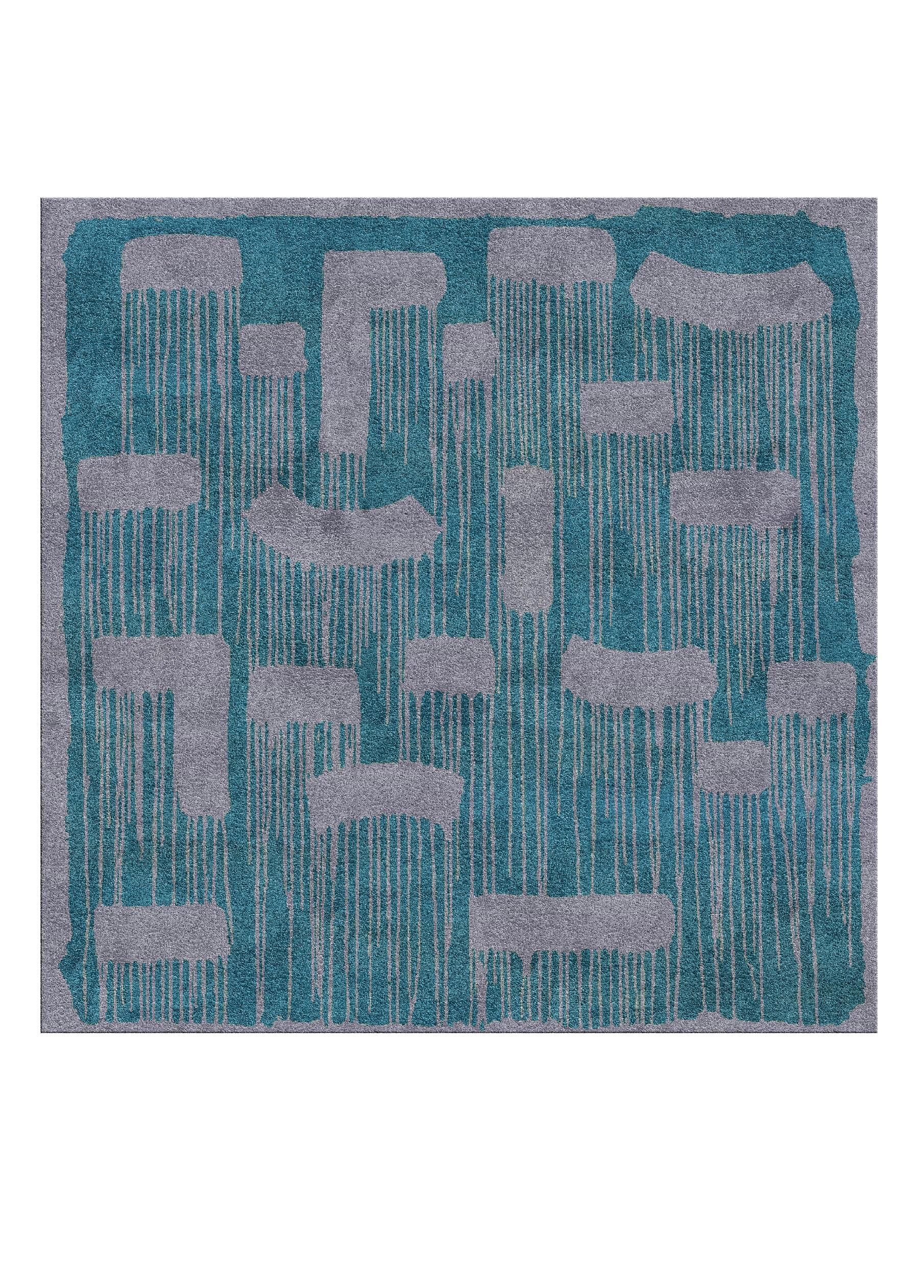 Drop rug II by Raul
Dimensions: D 200 x W 200 cm
Materials: viscose, linen
Available in other colors.

The Drop series takes inspiration from an artwork the Artist painted in Los Angeles, enchanted by the many colors and sparkles that lit the