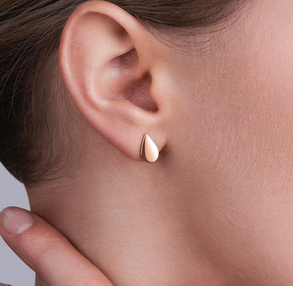 Pendientes en forma de gota de oro rosa de 18k en Nuevo estado para la venta en Boostedt, DE
