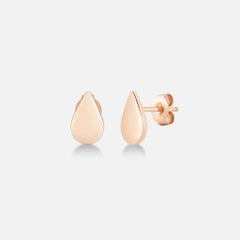 Pendientes en forma de gota de oro rosa de 18k