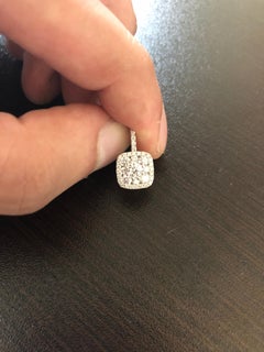 Pendientes Racimo Gota Cuadrada 18 Quilates