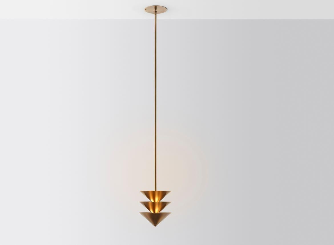 Blackened Drop Stack 1 Pendant Light by Volker Haug For Sale