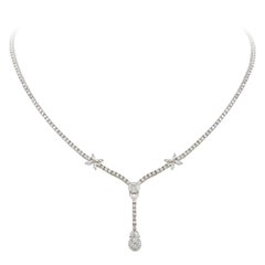Collar Gota Oro Blanco 18K Diamante para Ella