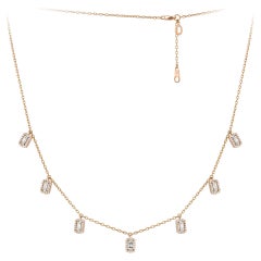 Collana Drop in oro bianco e rosa 18K Diamond per lei