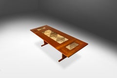 Dropleaf Dining Table, Teak/Tile Inlay, by Poul H. Poulsen, Gangsø Møbler, 1970s