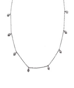 Droplet Diamond necklace with 13 pear shaped diamonds 0.5CT