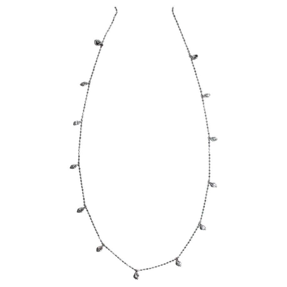Tropfenförmige Diamant-Halskette mit 13 birnenförmigen Diamanten 0,5CT