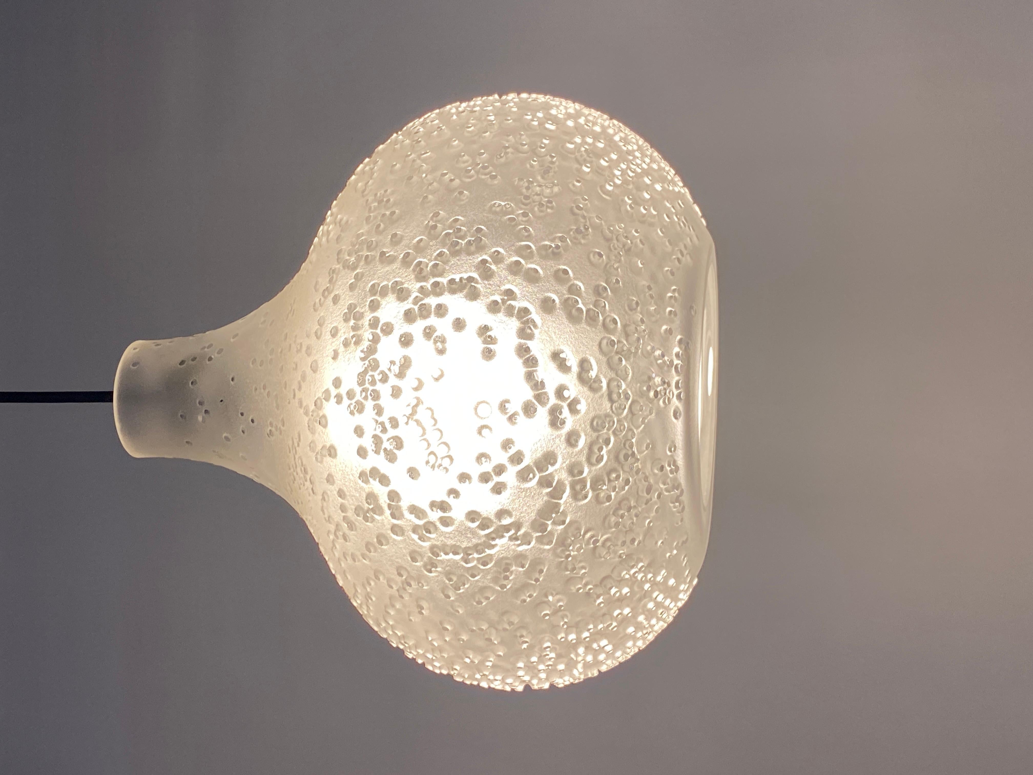Droplet shaped pendant light 'Patmos' by Horst Tüselmann for Peill & Putzler For Sale 3
