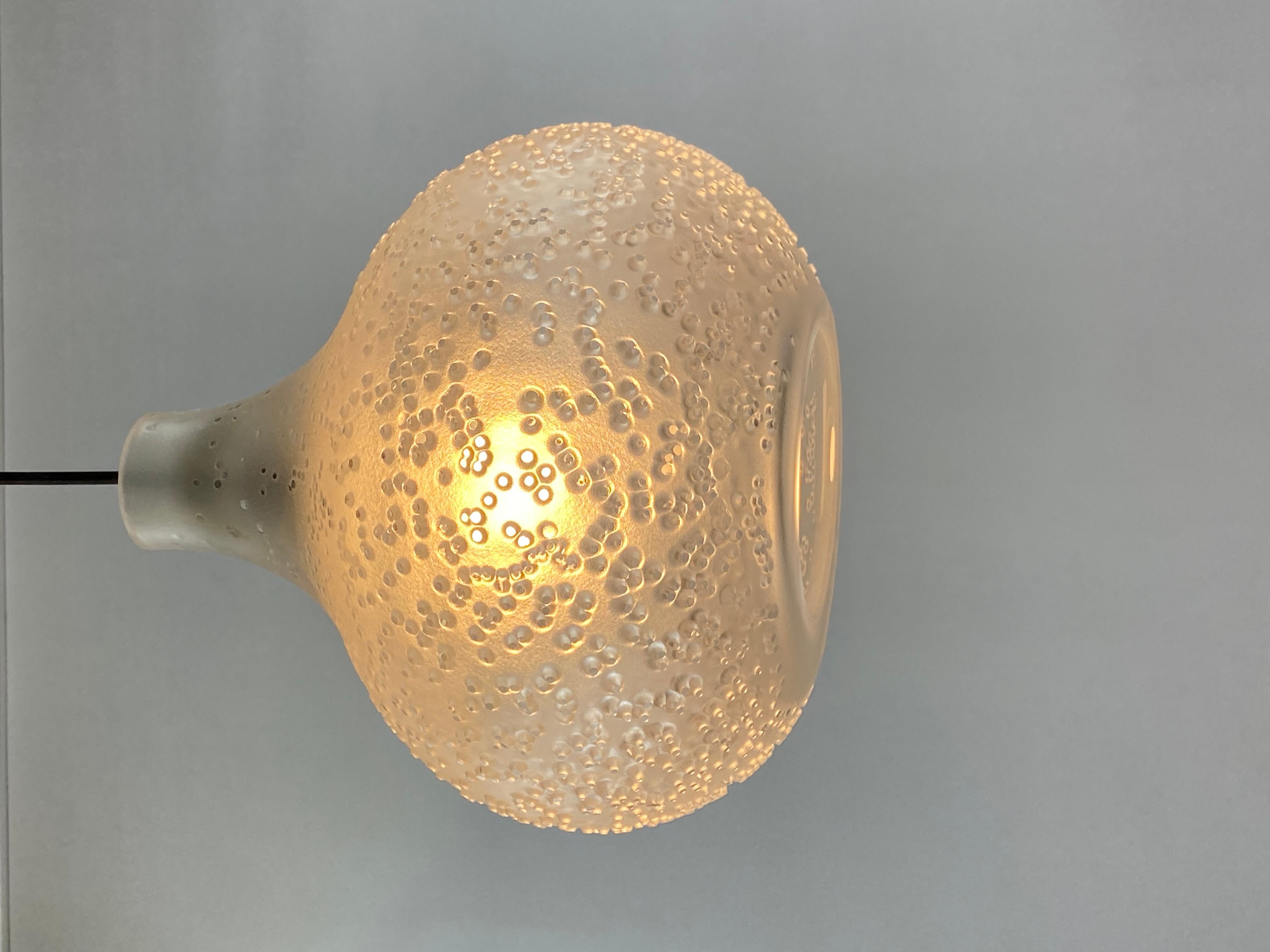 Droplet shaped pendant light 'Patmos' by Horst Tüselmann for Peill & Putzler For Sale 1