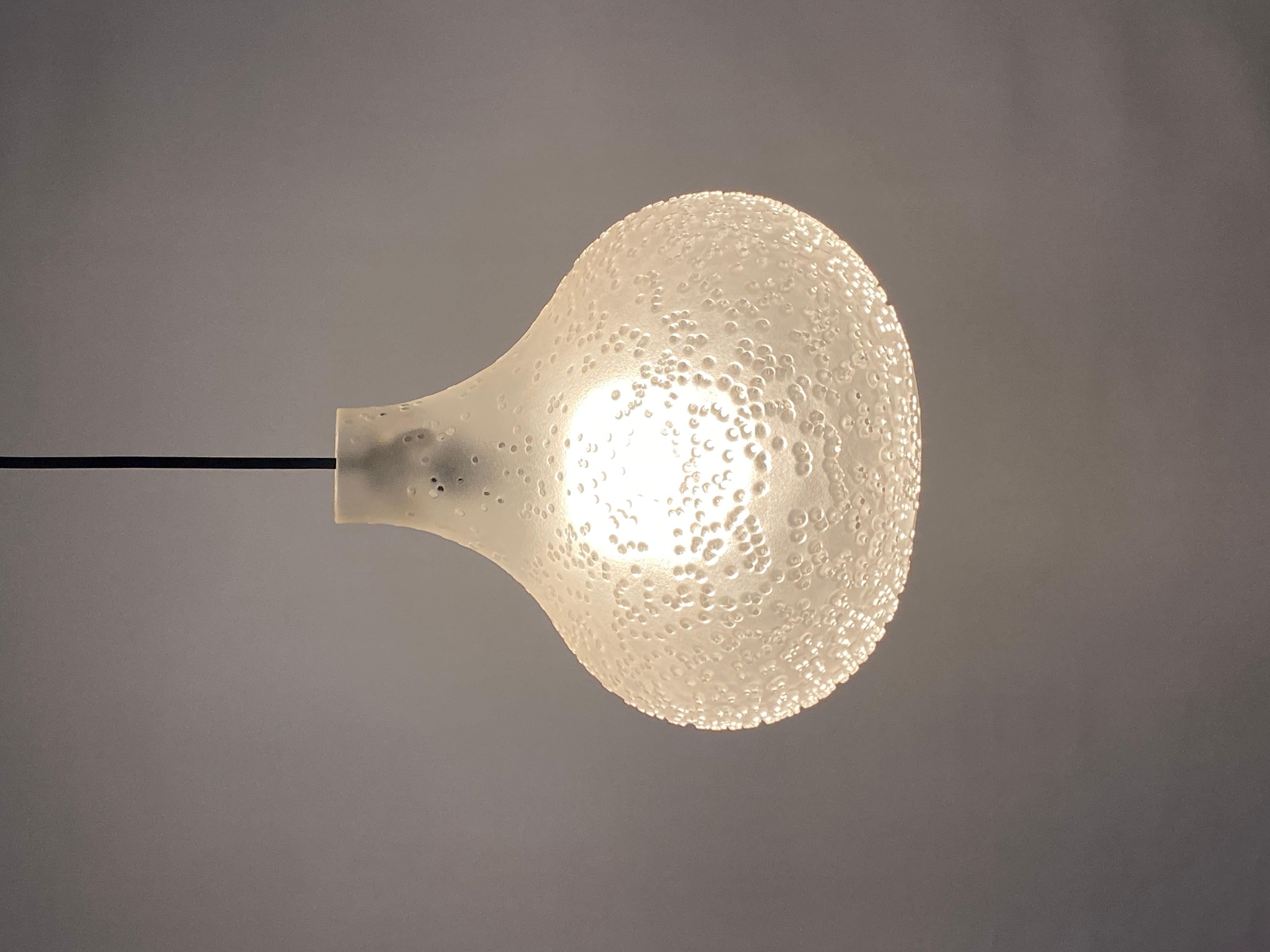 Droplet shaped pendant light 'Patmos' by Horst Tüselmann for Peill & Putzler For Sale 2