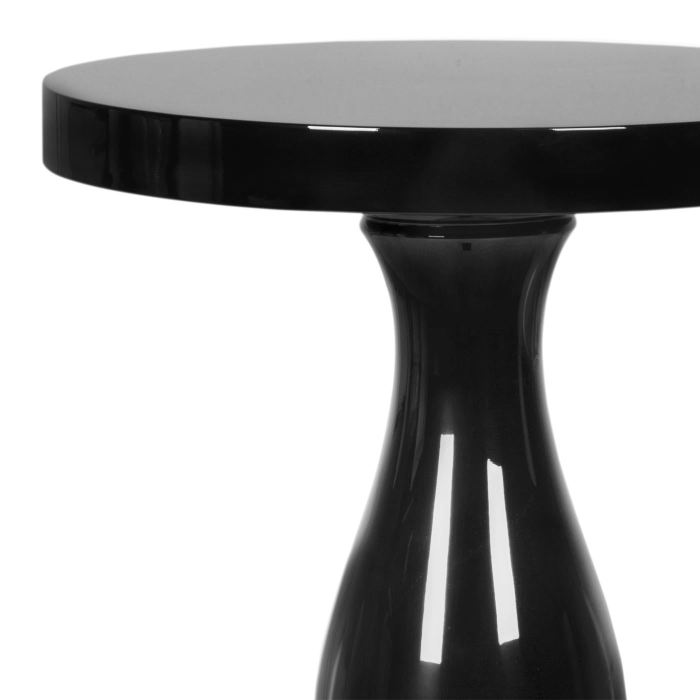 Portuguese Droppy Black Side Table For Sale