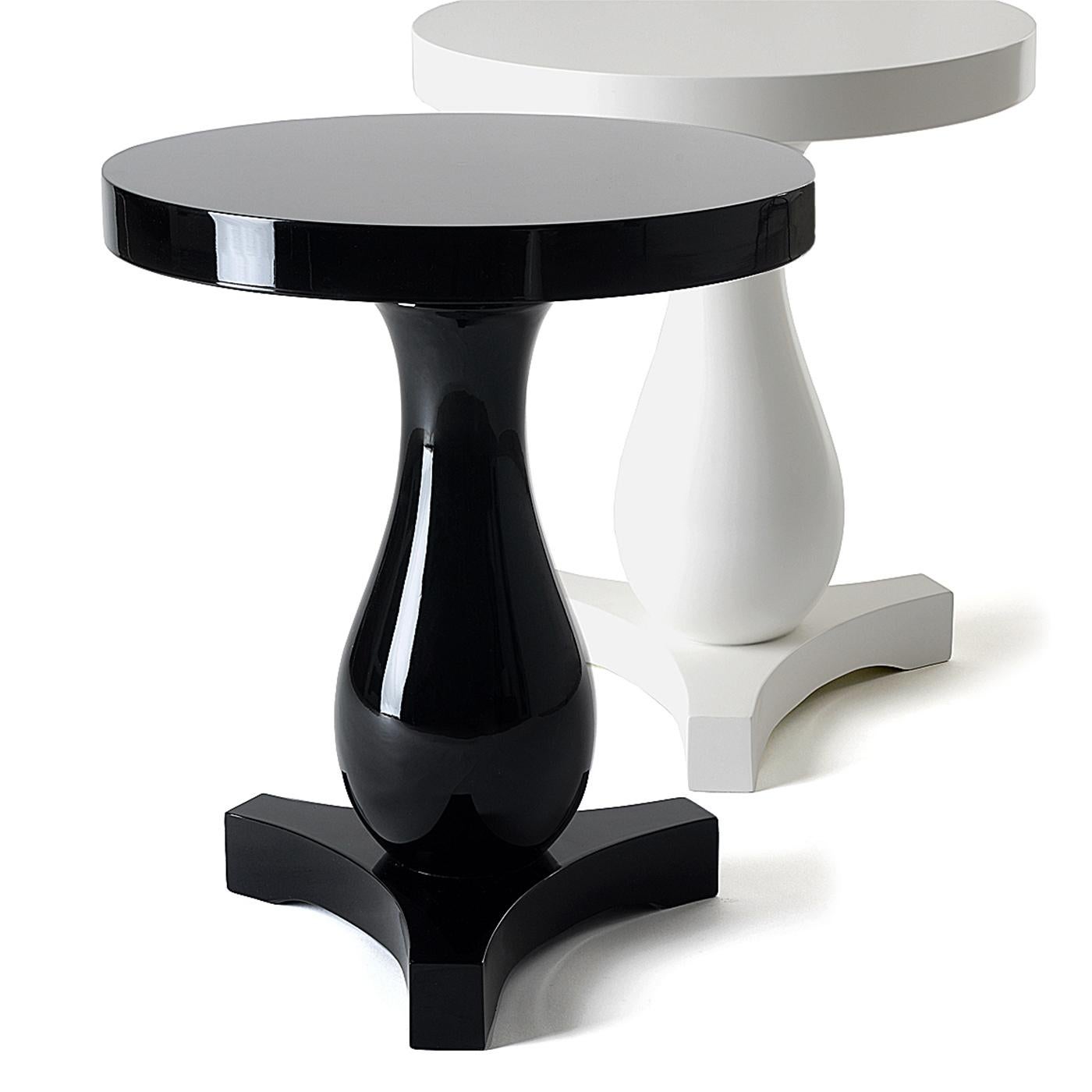Contemporary Droppy Black Side Table For Sale