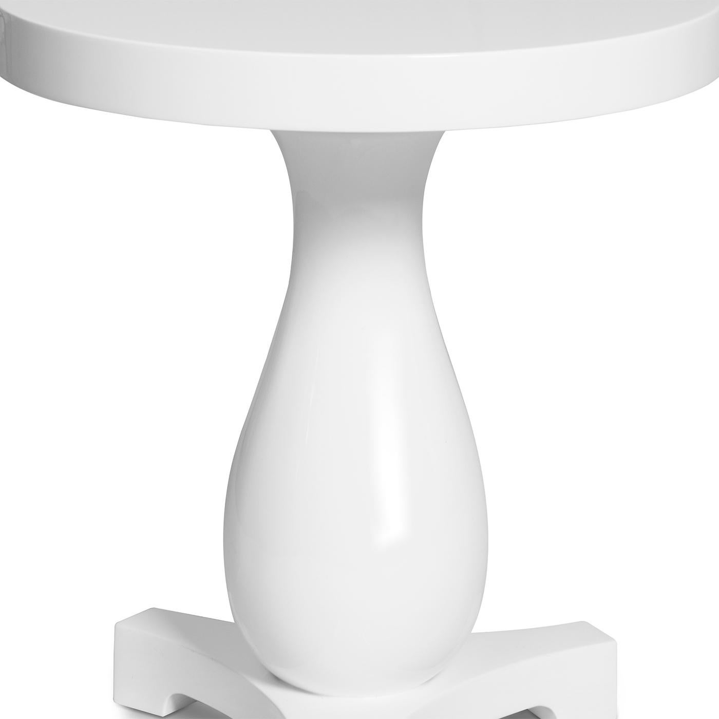 Portuguese Droppy White Side Table For Sale