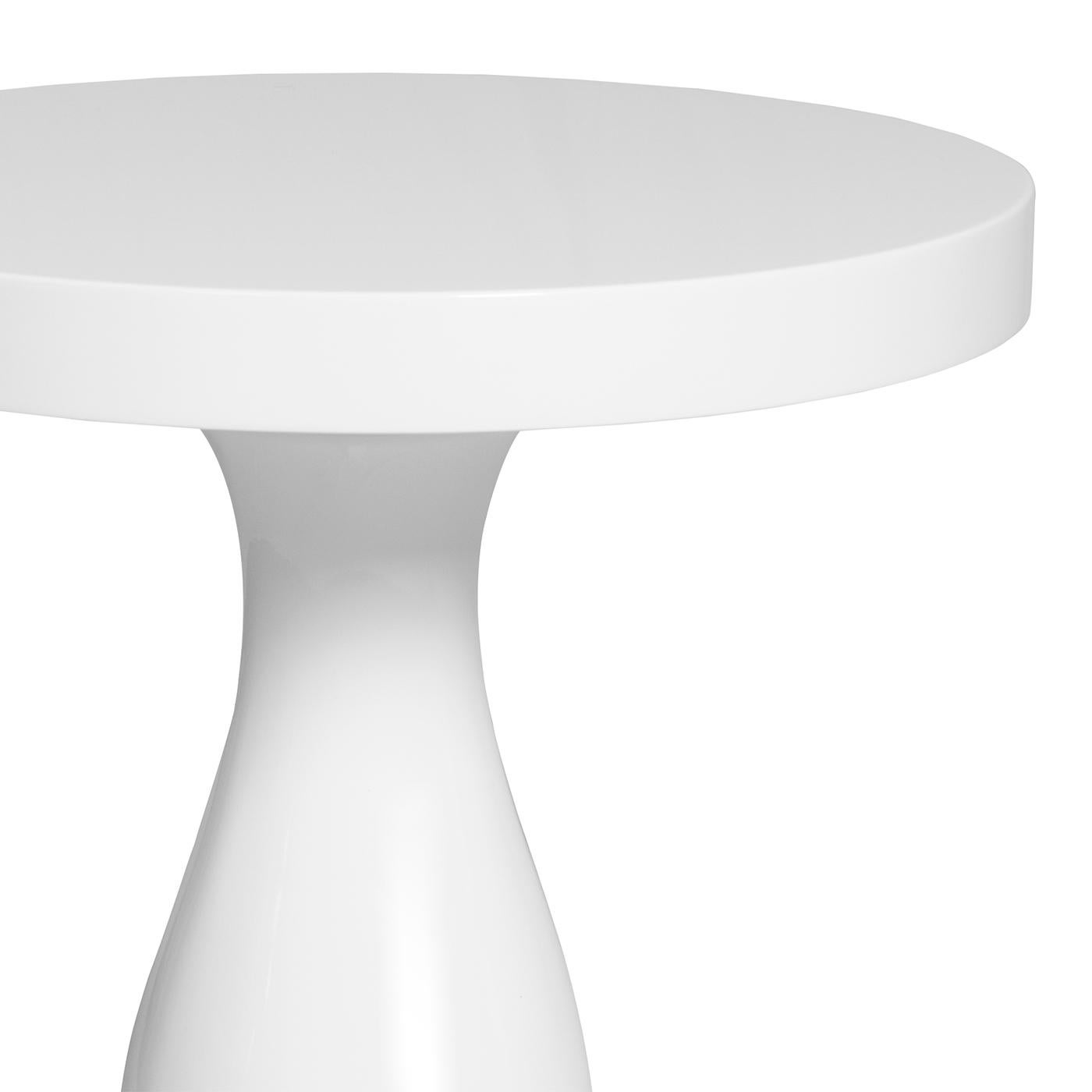 Contemporary Droppy White Side Table For Sale