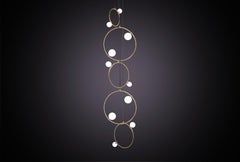 'Drops 5 Piece' by Marc Wood. Handmade Brass Ring Lamps, Opal Glass Shades