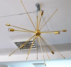 Drops- large Sputnik chandelier, solid brass, 90cm (35 inch), available now