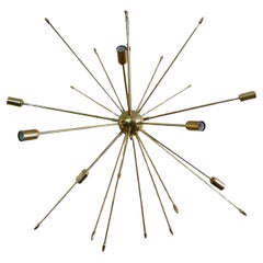 Drops- large Sputnik chandelier, solid brass, 90cm (35 inch), available now