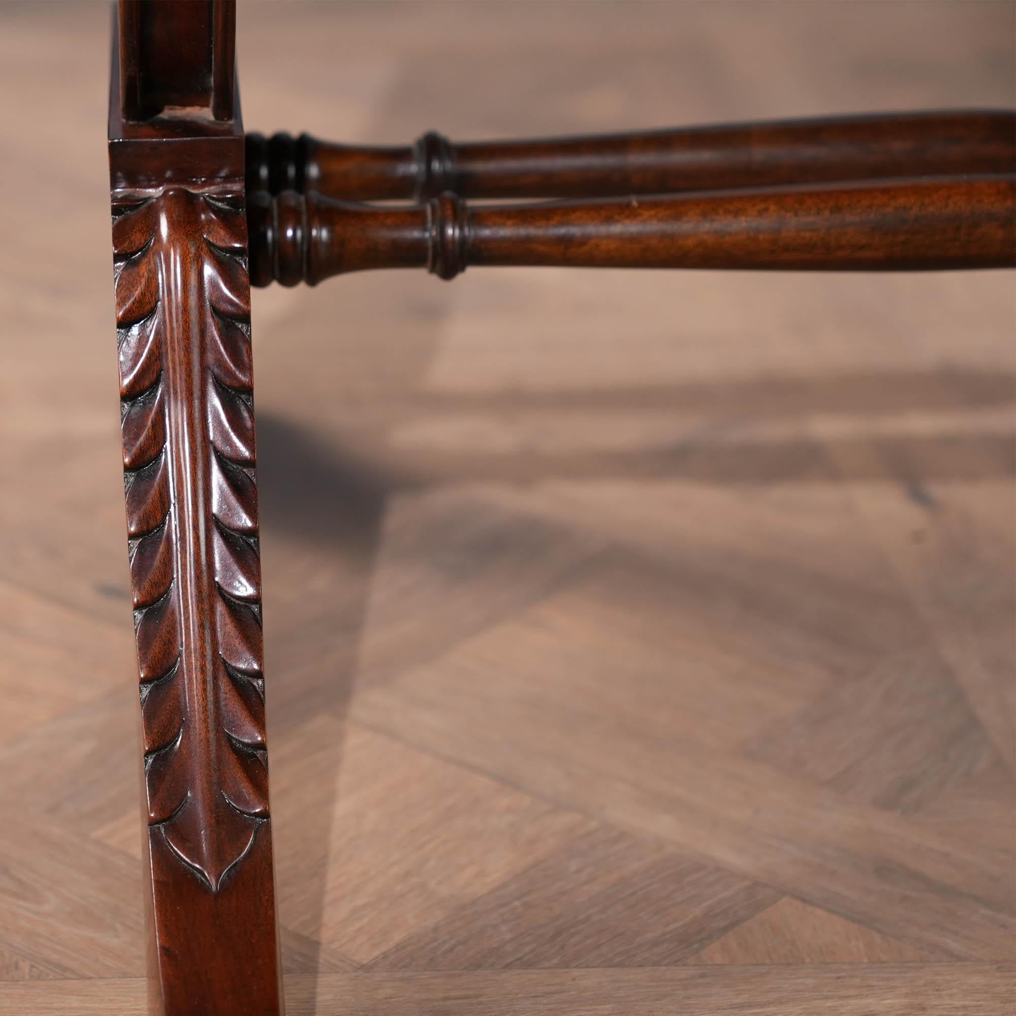 Dropside Lyre or Harp Desk For Sale 4