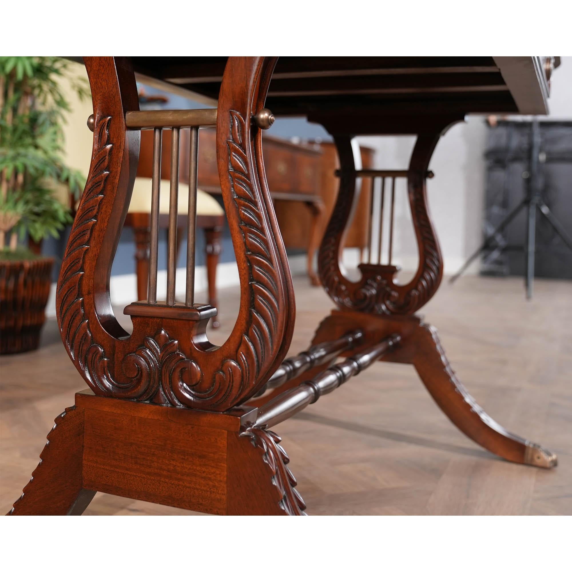 Dropside Lyre or Harp Desk For Sale 7