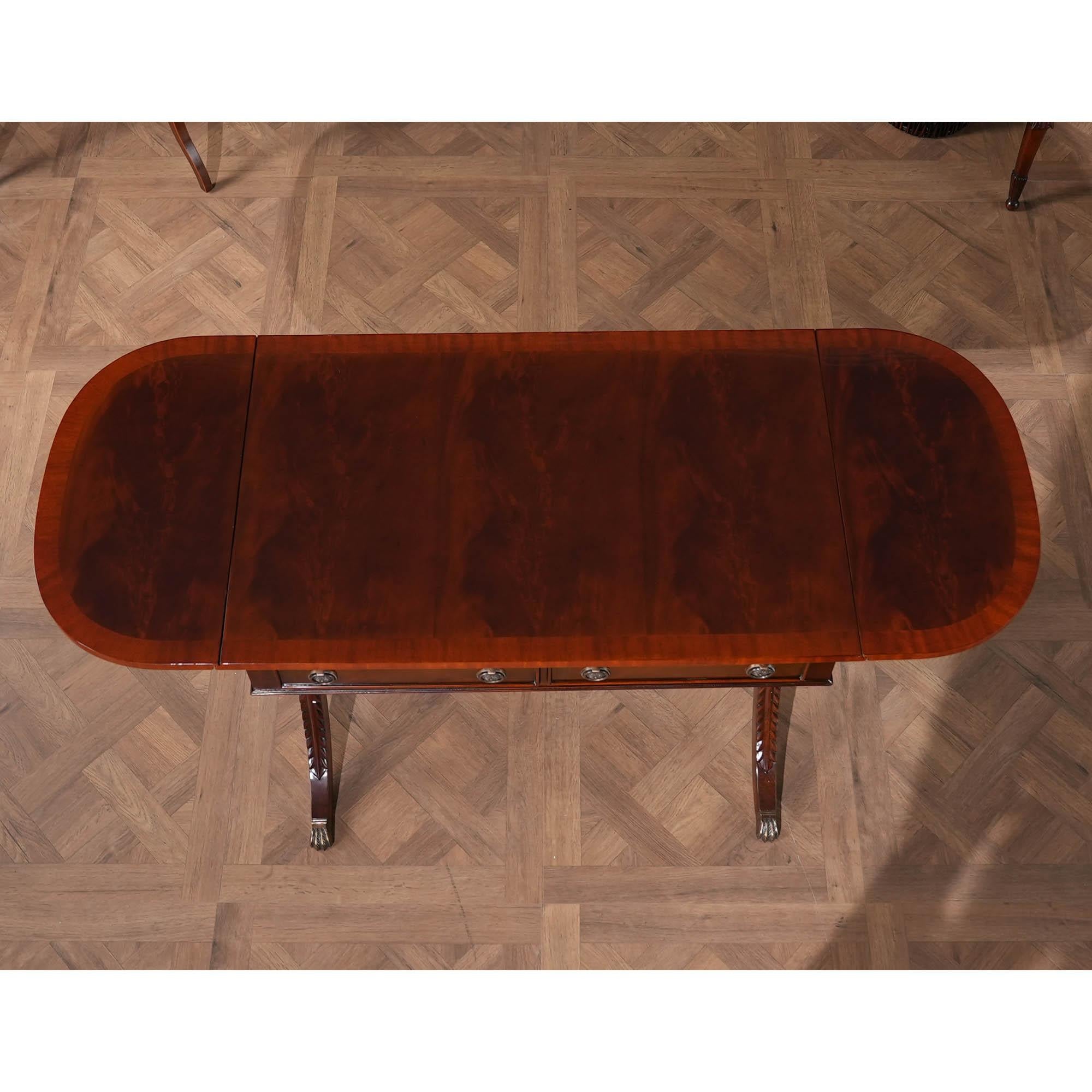 Dropside Lyre or Harp Desk For Sale 9