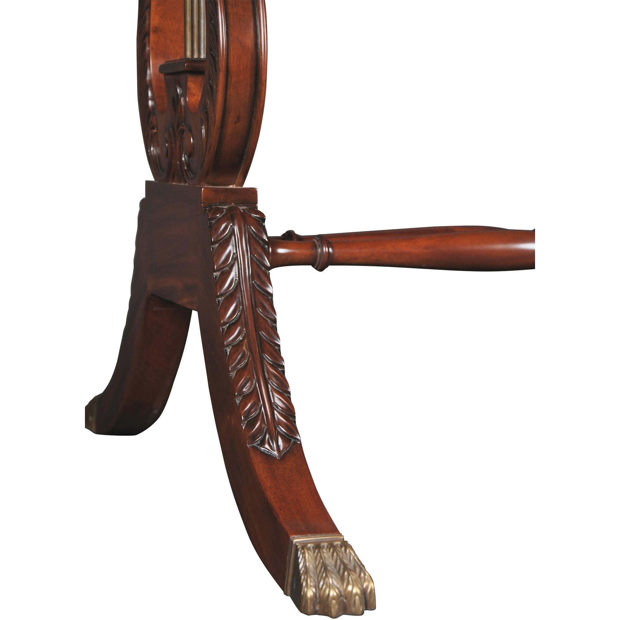 Hand-Carved Dropside Lyre or Harp Desk  For Sale