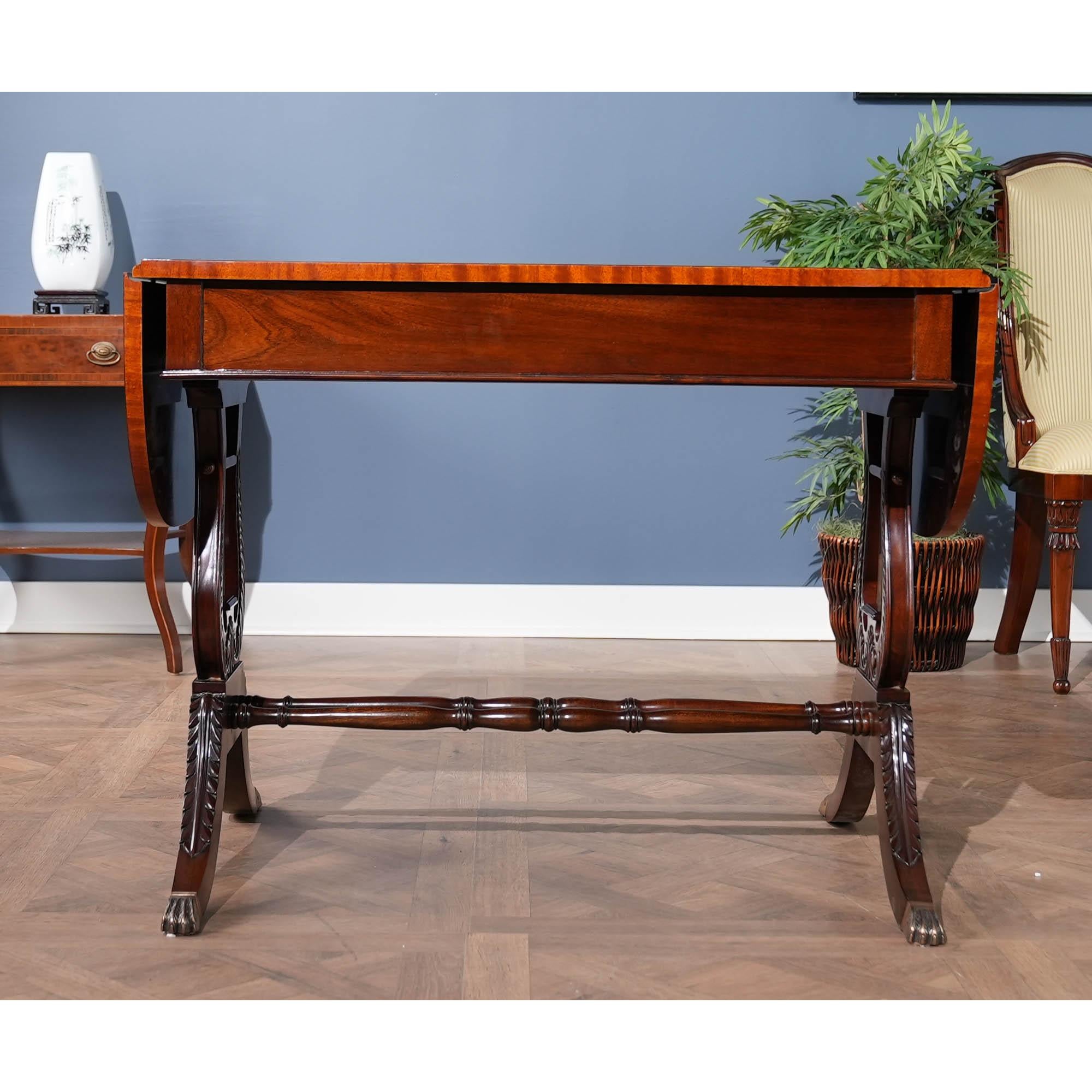 Dropside Lyre or Harp Desk For Sale 1